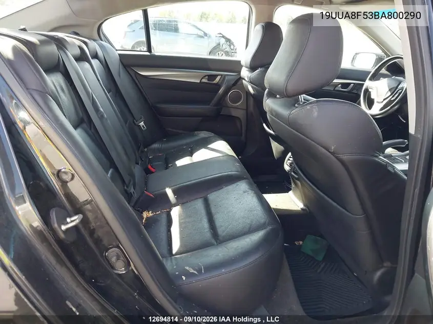 2011 ACURA TL VIN 19UUA8F53BA800290 — фото 8
