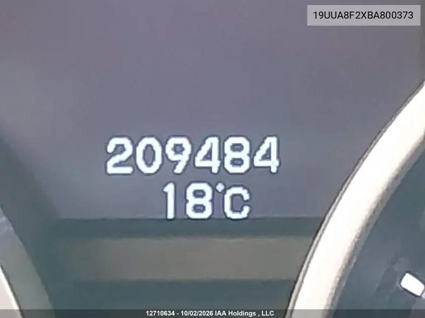 2011 ACURA TL VIN 19UUA8F2XBA800373 — фото 16
