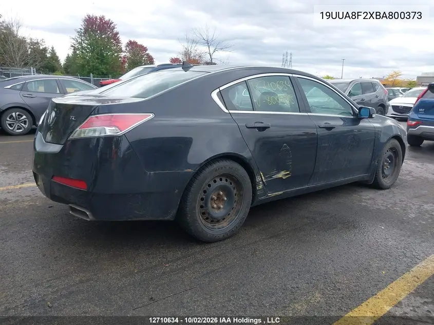2011 ACURA TL VIN 19UUA8F2XBA800373 — фото 4
