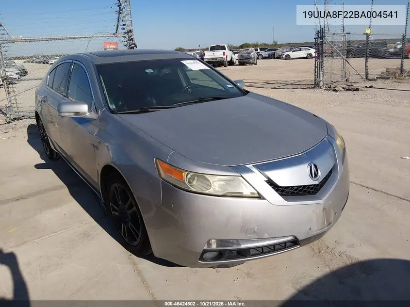 ACURA TL 2011, VIN 19UUA8F22BA004541