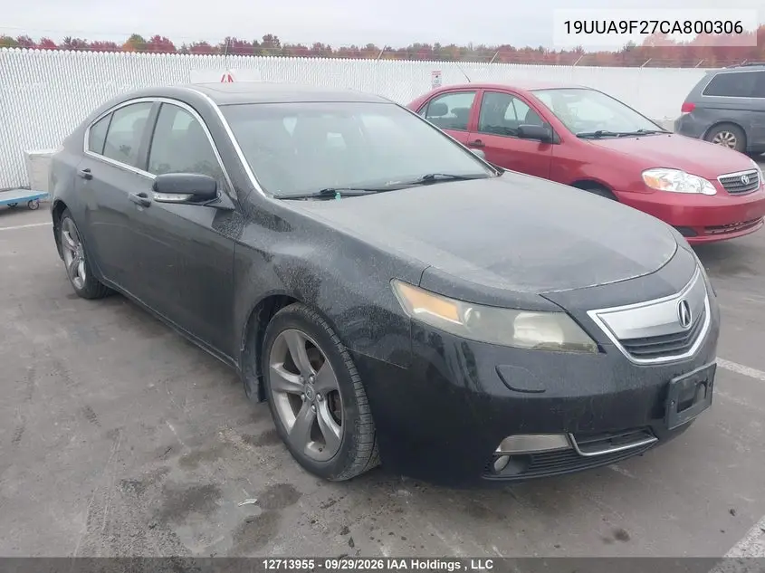 ACURA TL 2012, VIN 19UUA9F27CA800306