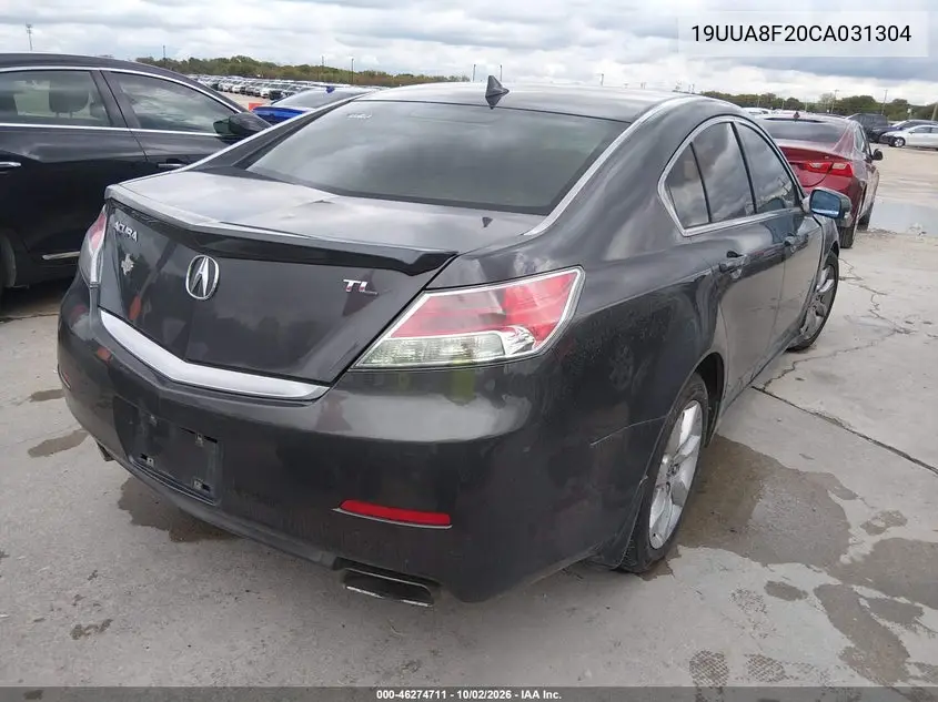 ACURA TL 2012, VIN 19UUA8F20CA031304