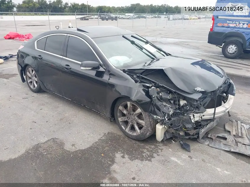 ACURA TL 2012, VIN 19UUA8F58CA018245