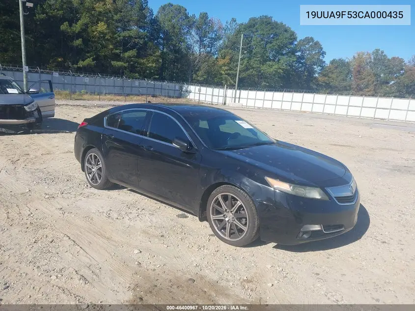ACURA TL 2012, VIN 19UUA9F53CA000435