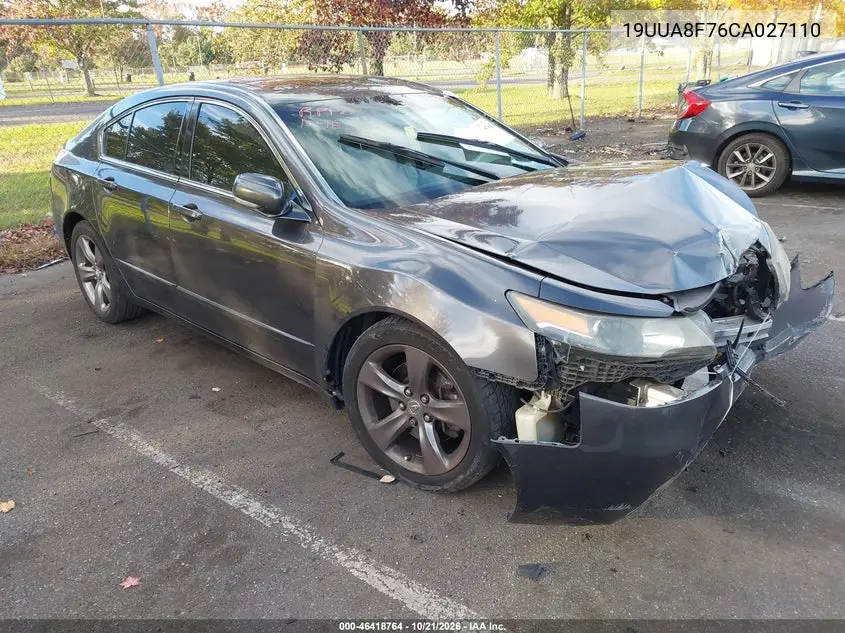 ACURA TL 2012, VIN 19UUA8F76CA027110