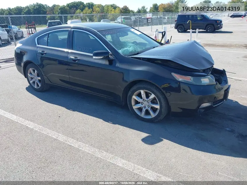 ACURA TL 2013, VIN 19UUA8F23DA014319