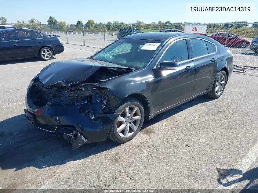 2013 ACURA TL VIN 19UUA8F23DA014319 — фото 2