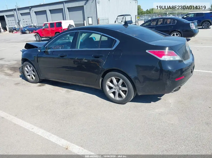 2013 ACURA TL VIN 19UUA8F23DA014319 — фото 3