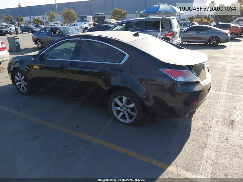 2013 ACURA TL VIN 19UUA8F57DA001034 — фото 3