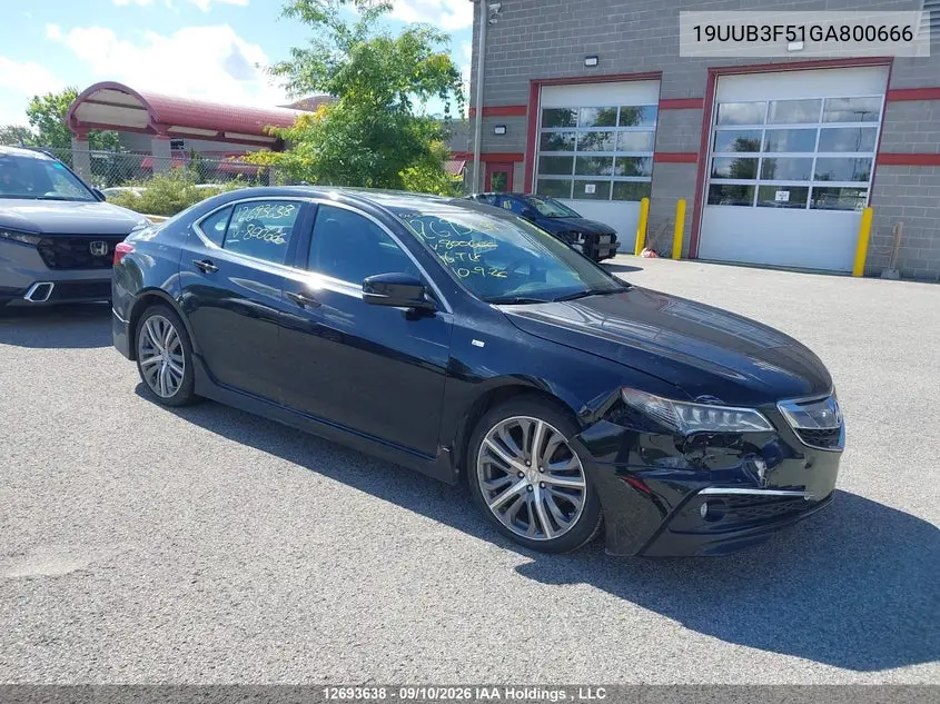 ACURA TLX 2016, VIN 19UUB3F51GA800666