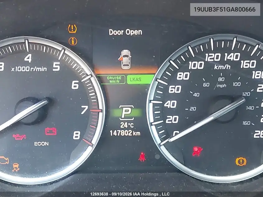 2016 ACURA TLX VIN 19UUB3F51GA800666 — фото 15