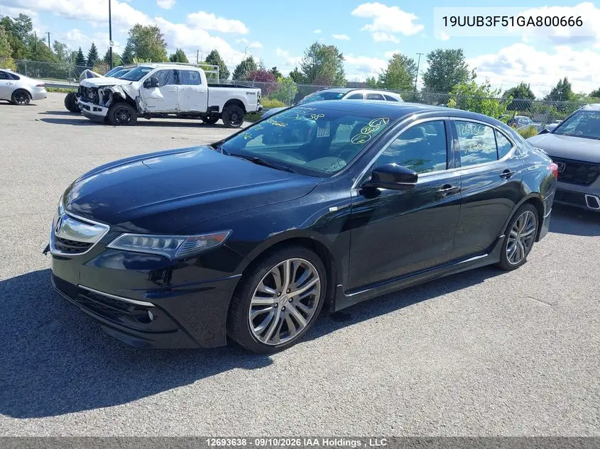 2016 ACURA TLX VIN 19UUB3F51GA800666 — фото 2