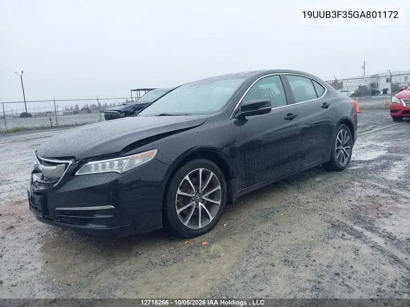 2016 ACURA TLX VIN 19UUB3F35GA801172 — фото 2