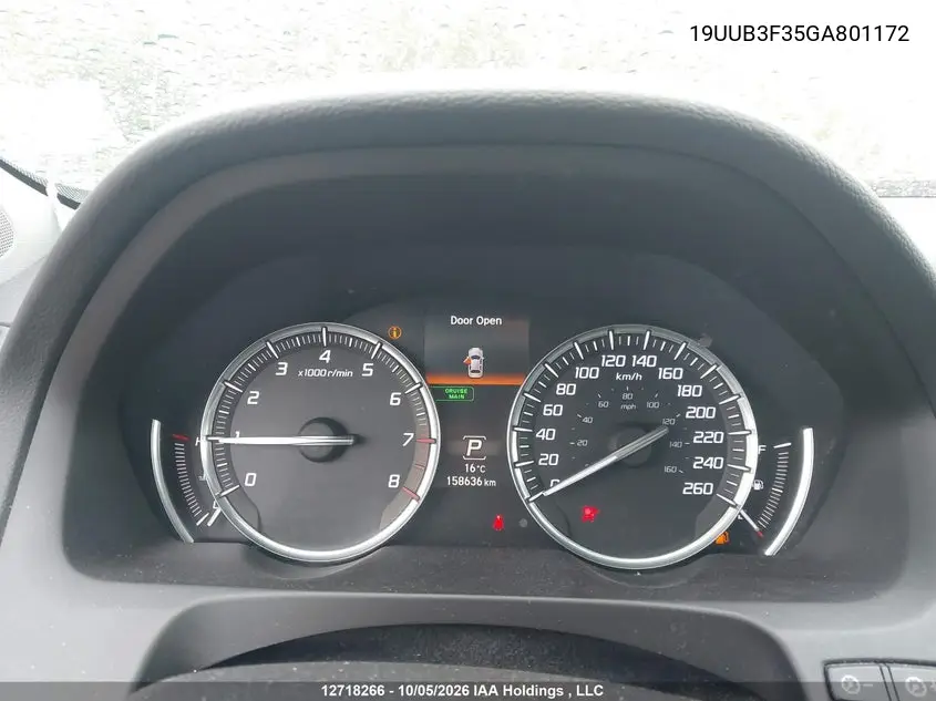 2016 ACURA TLX VIN 19UUB3F35GA801172 — фото 7