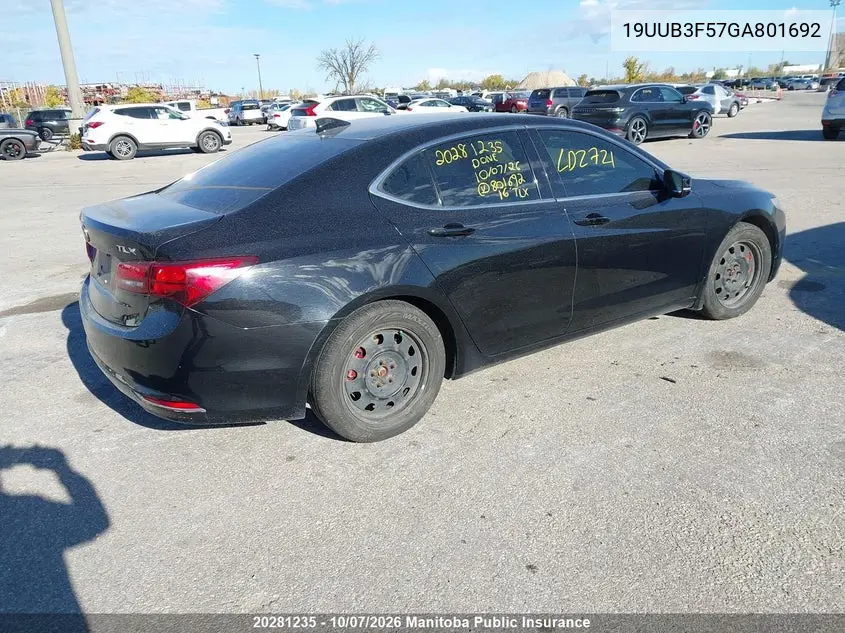 2016 ACURA TLX VIN 19UUB3F57GA801692 — фото 4