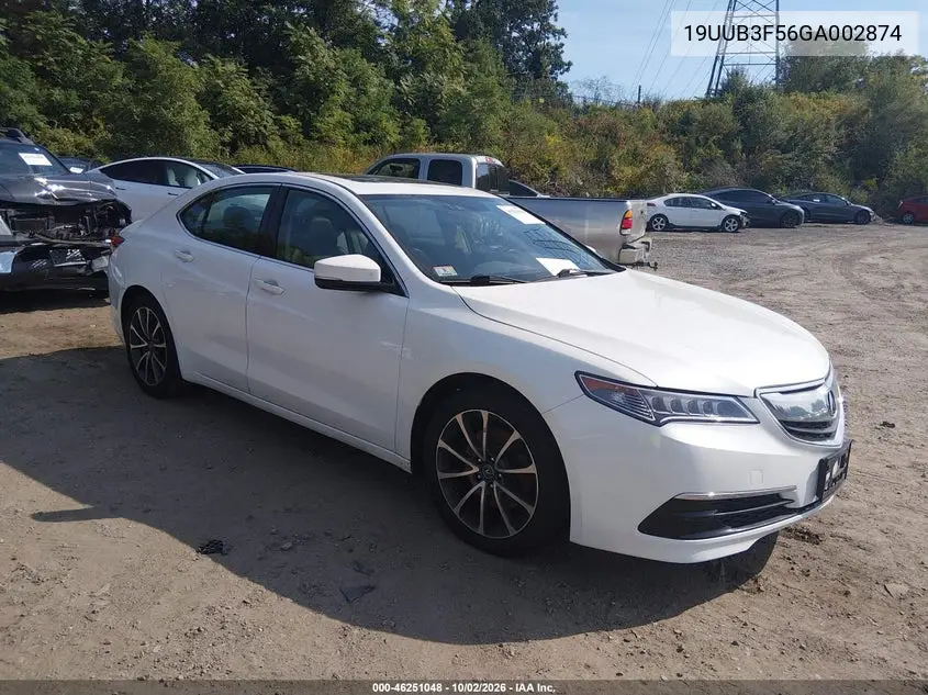 ACURA TLX 2016, VIN 19UUB3F56GA002874