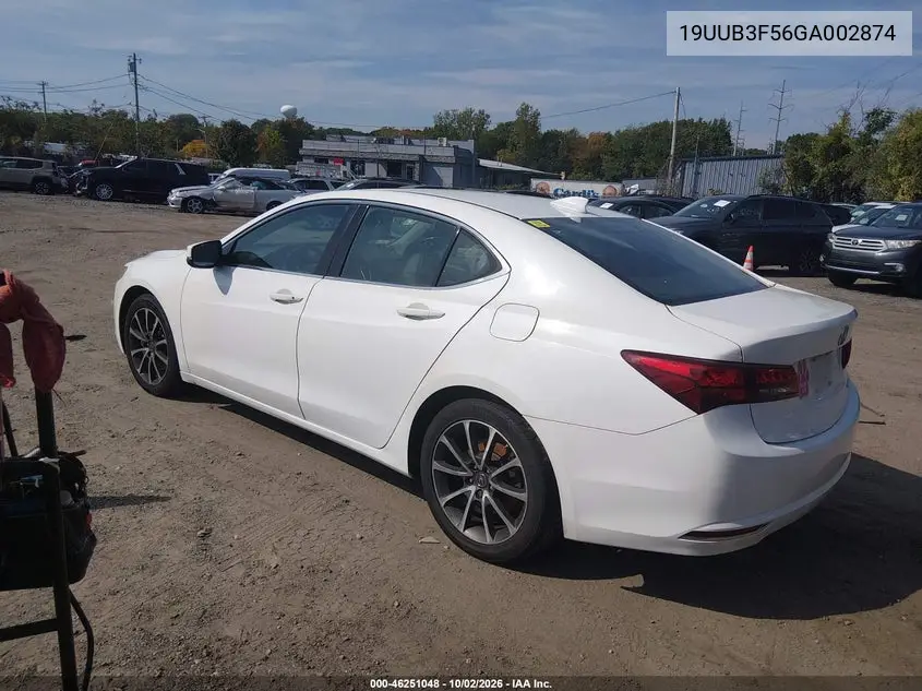 2016 ACURA TLX VIN 19UUB3F56GA002874 — фото 3