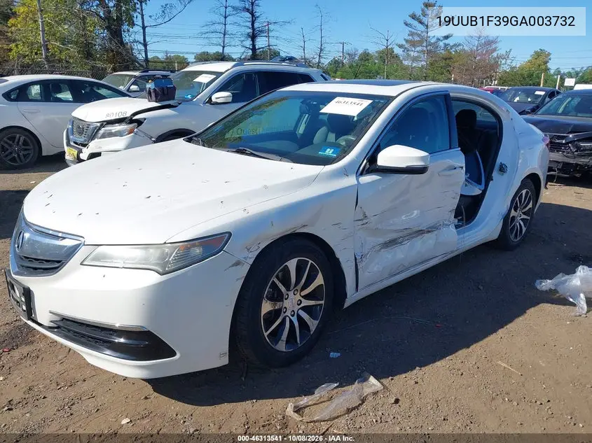 2016 ACURA TLX VIN 19UUB1F39GA003732 — фото 2