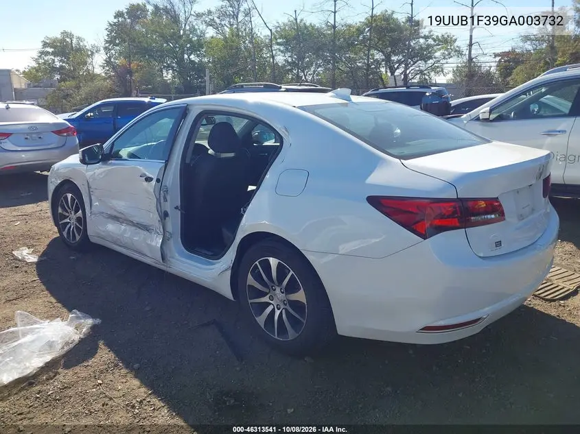 2016 ACURA TLX VIN 19UUB1F39GA003732 — фото 3