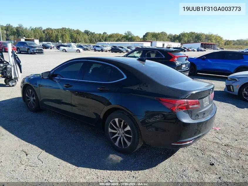 2016 ACURA TLX VIN 19UUB1F31GA003773 — фото 3