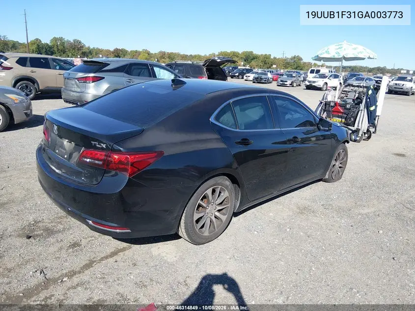 2016 ACURA TLX VIN 19UUB1F31GA003773 — фото 4
