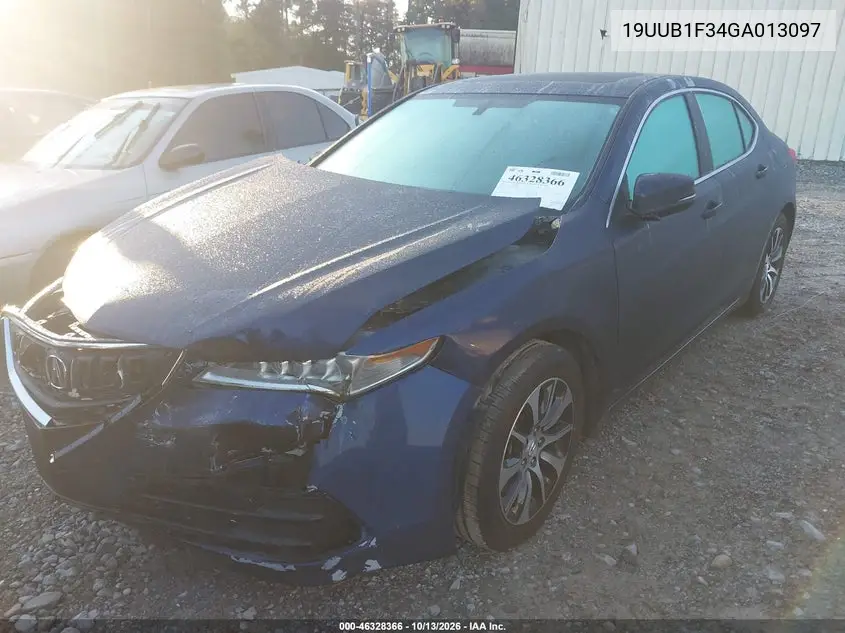 2016 ACURA TLX VIN 19UUB1F34GA013097 — фото 2