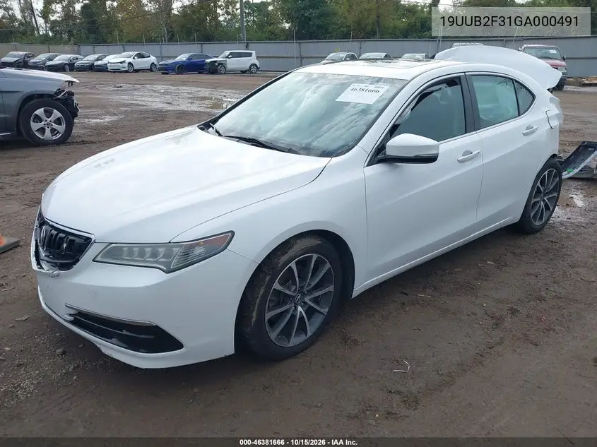 2016 ACURA TLX VIN 19UUB2F31GA000491 — фото 2