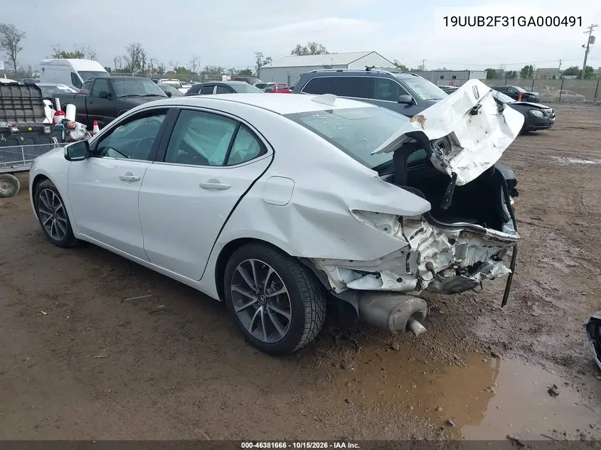 2016 ACURA TLX VIN 19UUB2F31GA000491 — фото 3