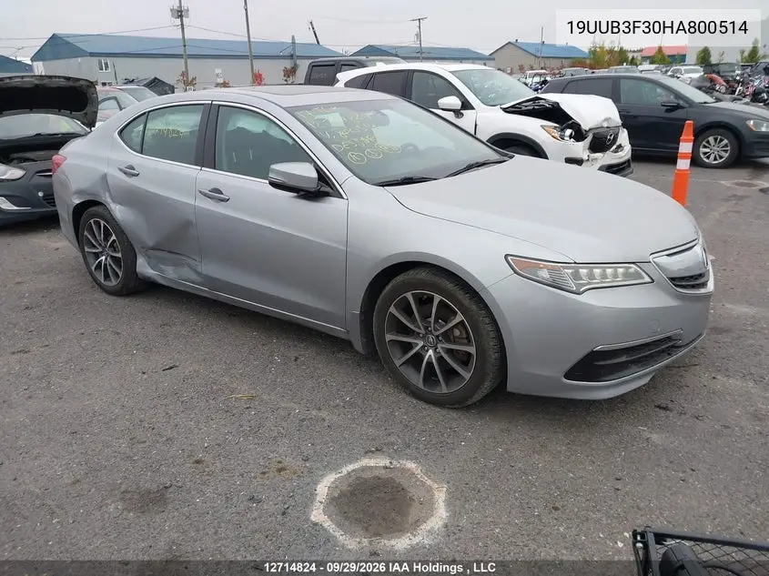ACURA TLX 2017, VIN 19UUB3F30HA800514