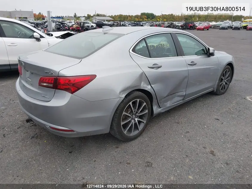 2017 ACURA TLX VIN 19UUB3F30HA800514 — фото 4
