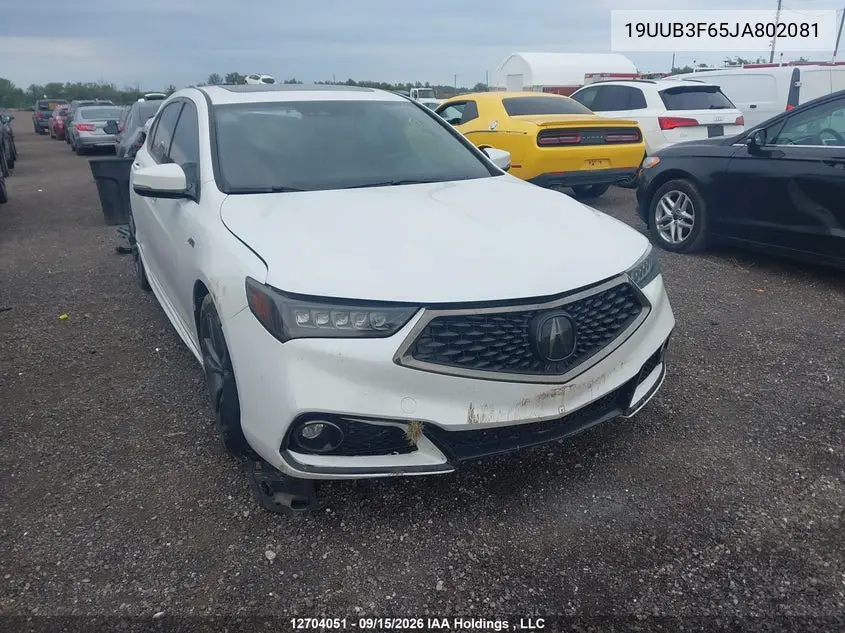 ACURA TLX 2018, VIN 19UUB3F65JA802081