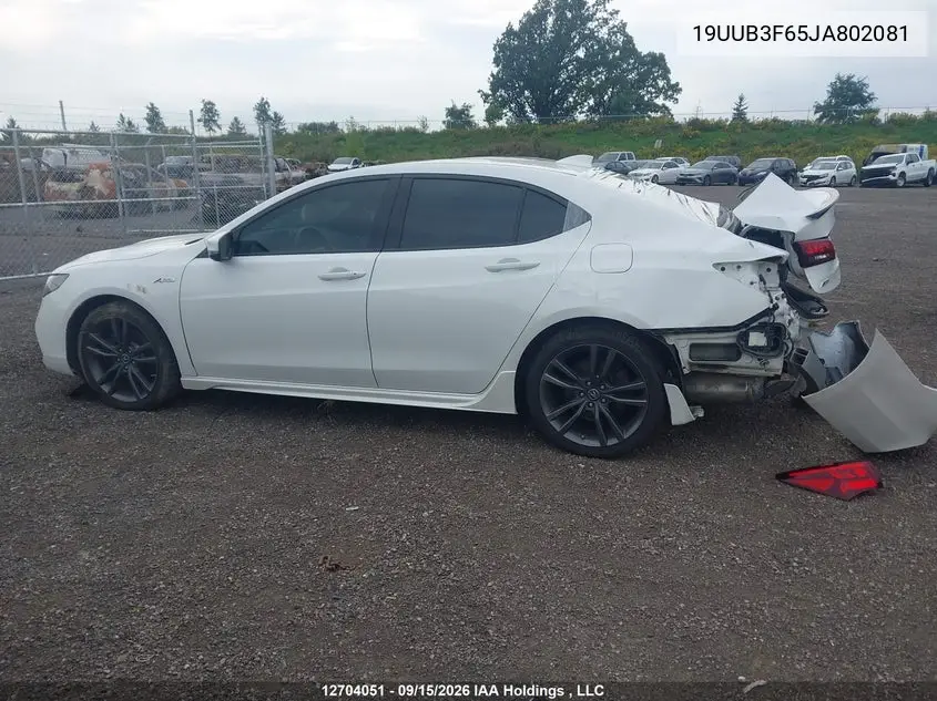 2018 ACURA TLX VIN 19UUB3F65JA802081 — фото 14