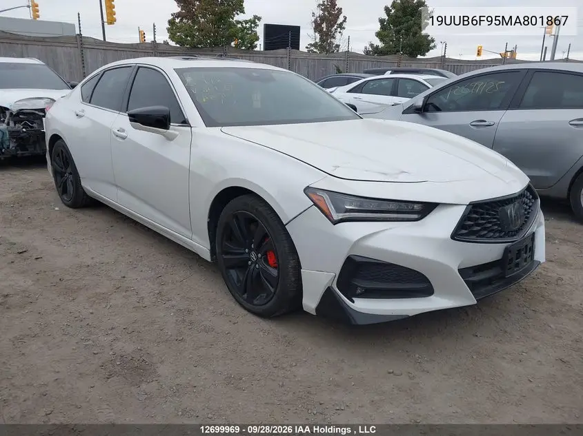 ACURA TLX 2021, VIN 19UUB6F95MA801867