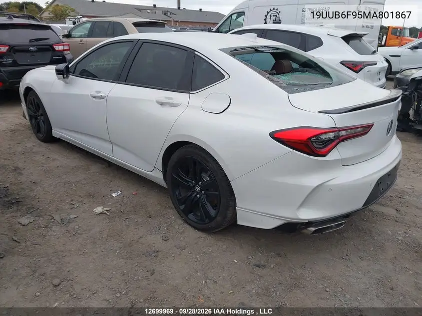 2021 ACURA TLX VIN 19UUB6F95MA801867 — фото 3
