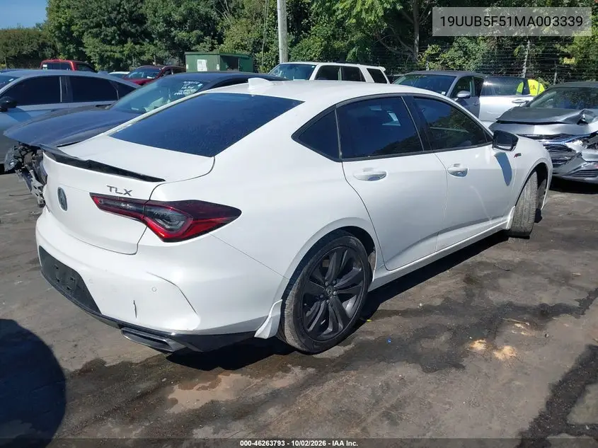 2021 ACURA TLX VIN 19UUB5F51MA003339 — фото 4