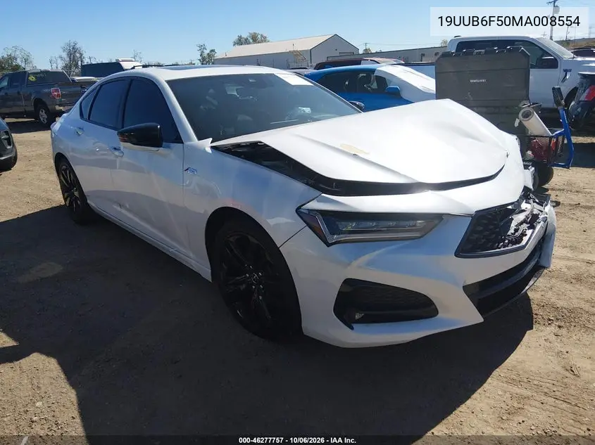 ACURA TLX 2021, VIN 19UUB6F50MA008554
