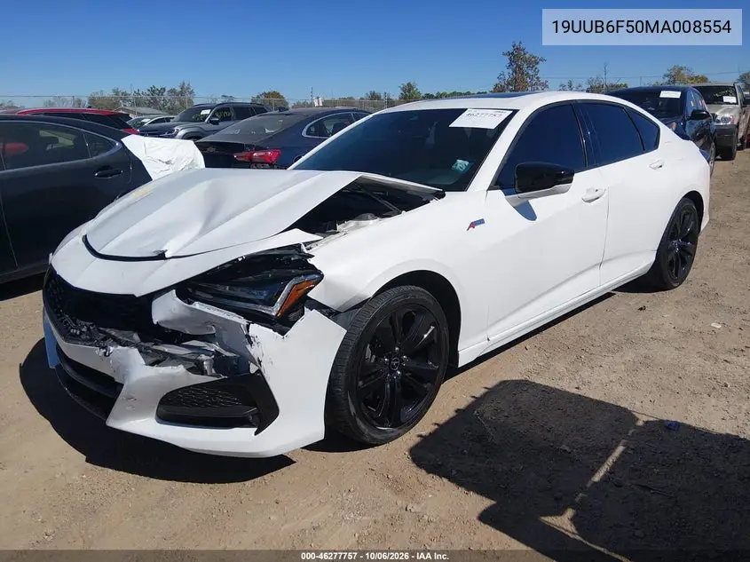 2021 ACURA TLX VIN 19UUB6F50MA008554 — фото 2