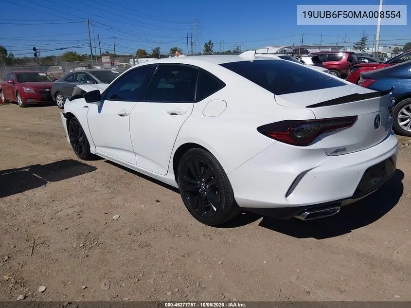2021 ACURA TLX VIN 19UUB6F50MA008554 — фото 3