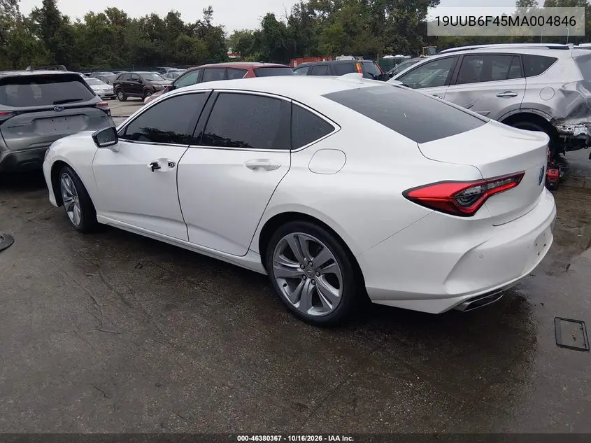 2021 ACURA TLX VIN 19UUB6F45MA004846 — фото 3