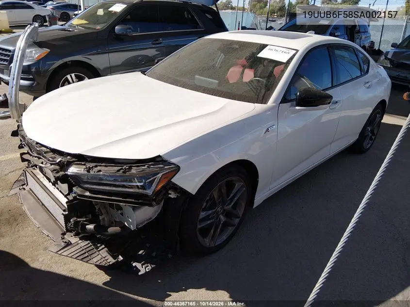 2025 ACURA TLX VIN 19UUB6F58SA002157 — фото 2