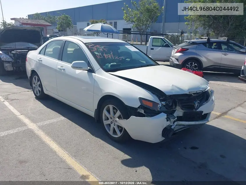 ACURA TSX 2004, VIN JH4CL96804C044492