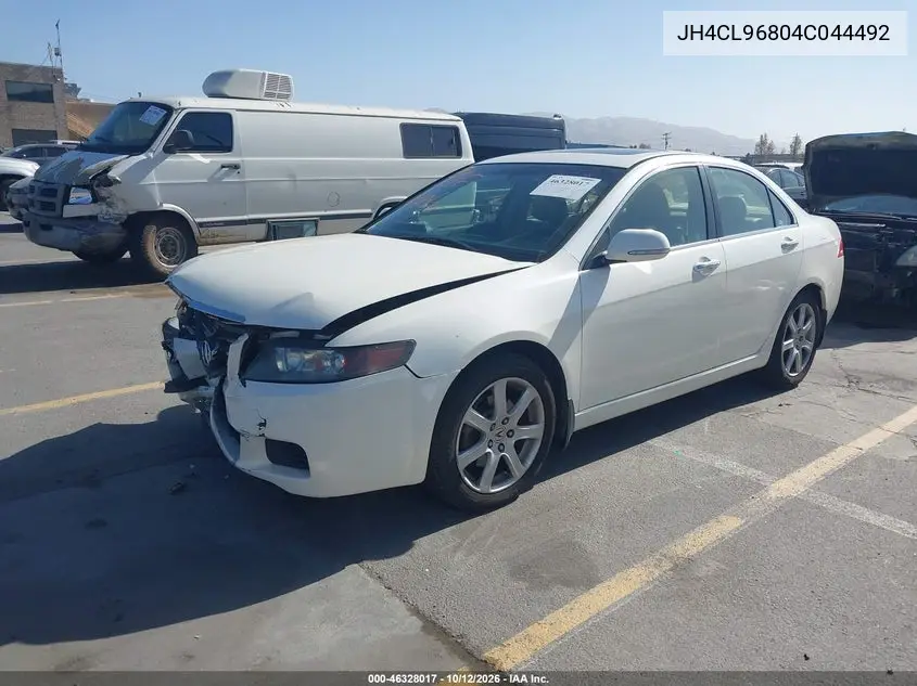 2004 ACURA TSX VIN JH4CL96804C044492 — фото 2