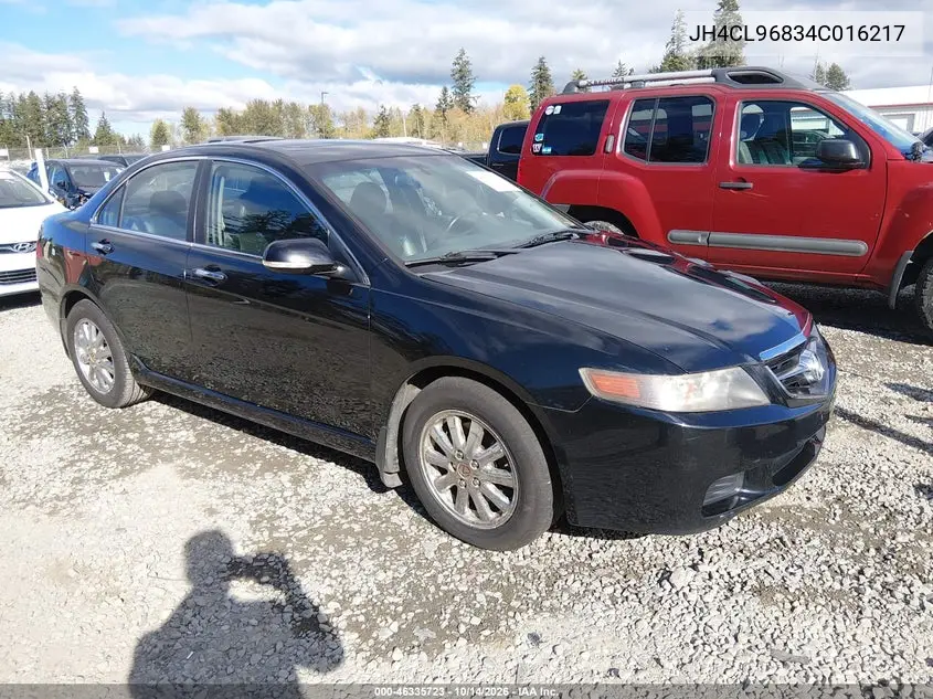 ACURA TSX 2004, VIN JH4CL96834C016217