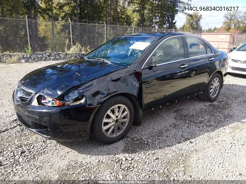 2004 ACURA TSX VIN JH4CL96834C016217 — фото 2