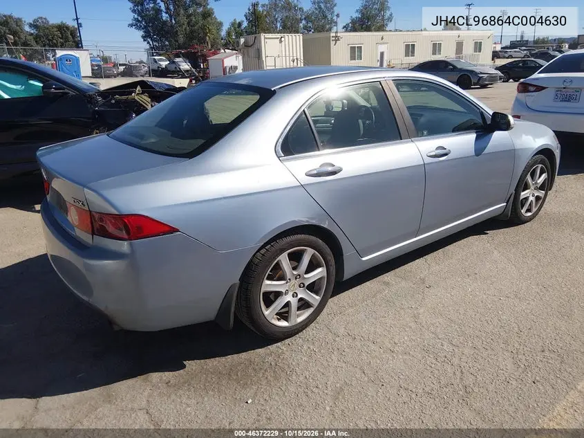 2004 ACURA TSX VIN JH4CL96864C004630 — фото 4