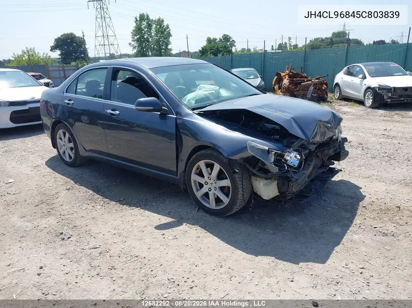 ACURA TSX 2005, VIN JH4CL96845C803839