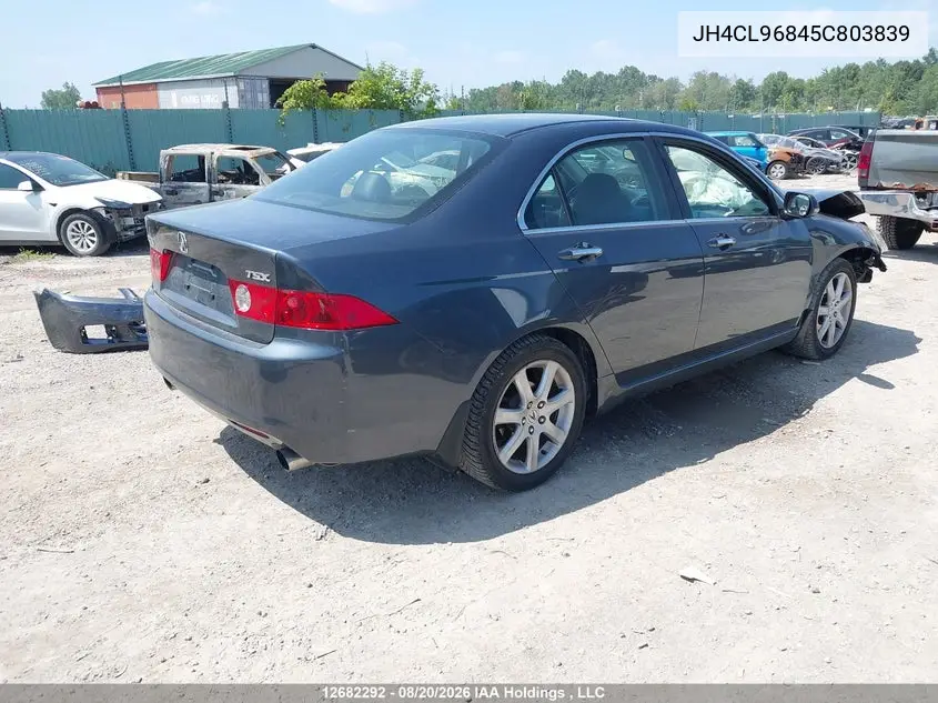 2005 ACURA TSX VIN JH4CL96845C803839 — фото 4