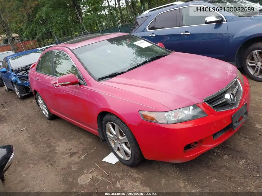 ACURA TSX 2005, VIN JH4CL96815C032689