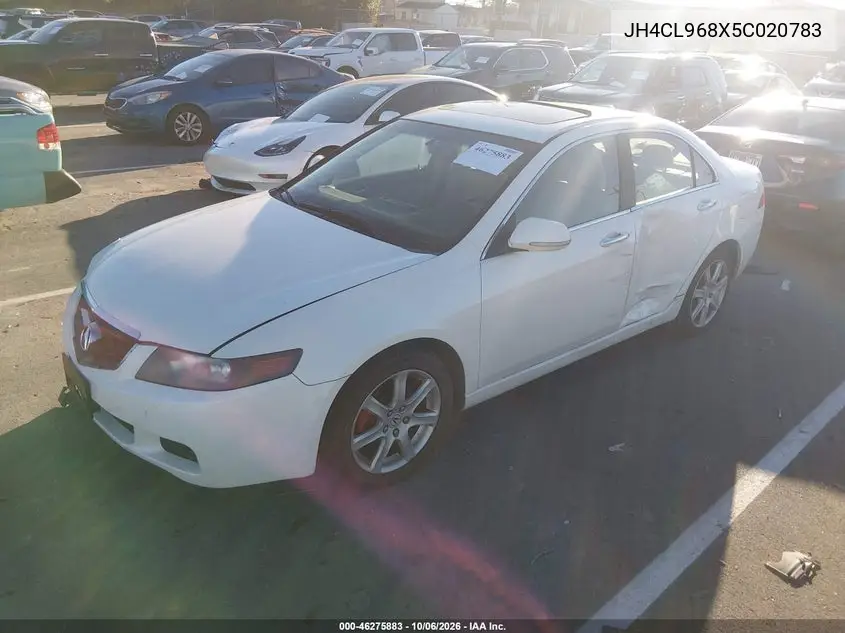 2005 ACURA TSX VIN JH4CL968X5C020783 — фото 2