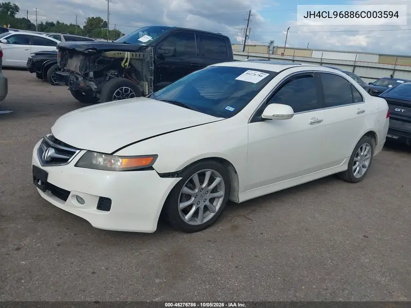 2006 ACURA TSX VIN JH4CL96886C003594 — фото 2